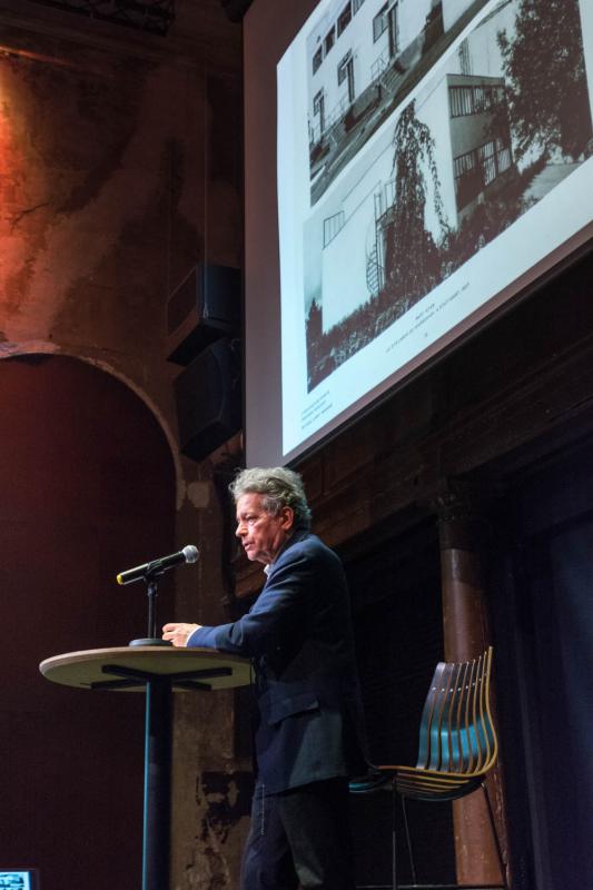 Conférence de Christian de Portzamparc, le 6 juin 2019 à la Maison de l'architecture Île-de-France à Paris - Photo : Écliptique / Laurent Thion